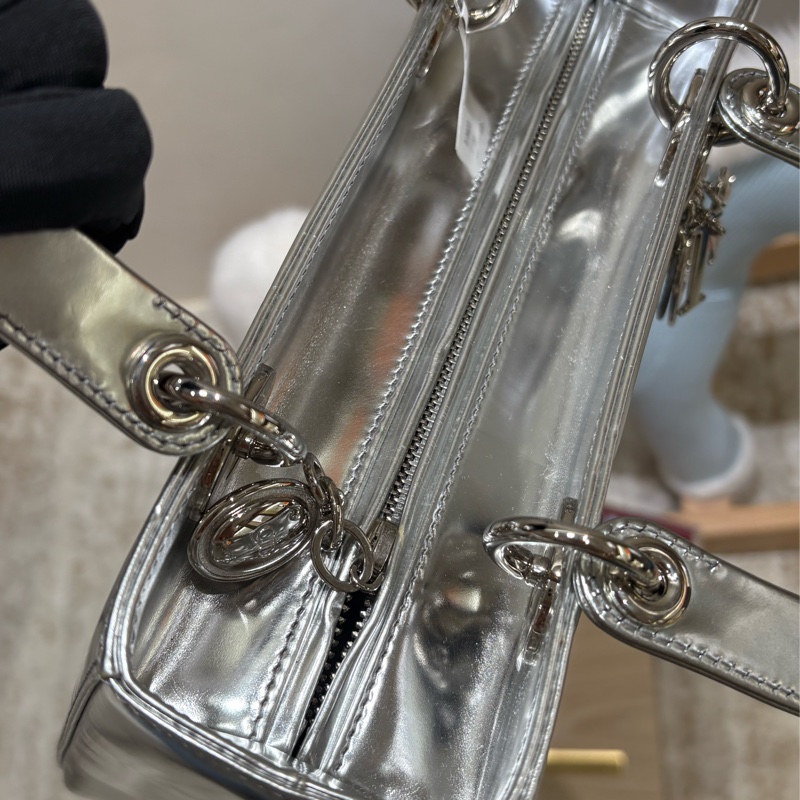 Lady Dior Sliver皮革 二手-4
