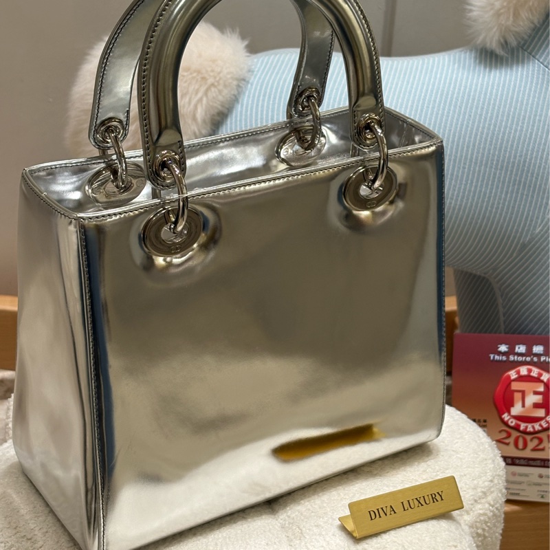 Lady Dior Sliver皮革 二手-11