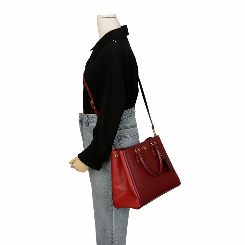 PRADA Saffiano Lux 手提單肩包 BN2438-9