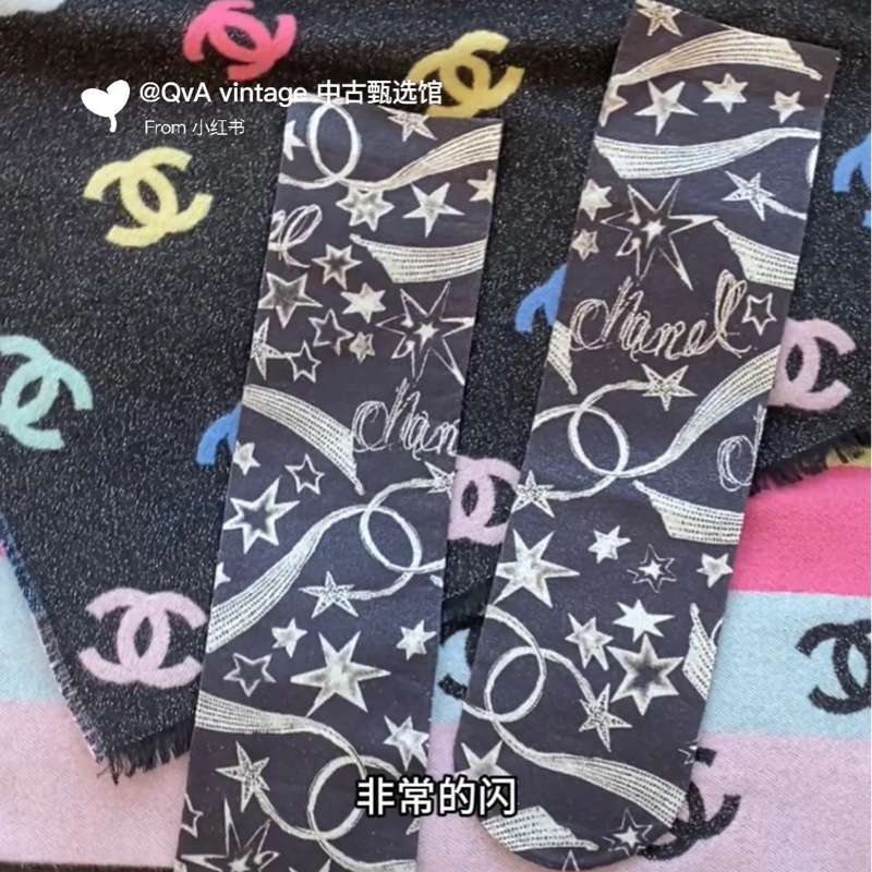 Chanel星星塗鴉短襪 共3個顏色-2