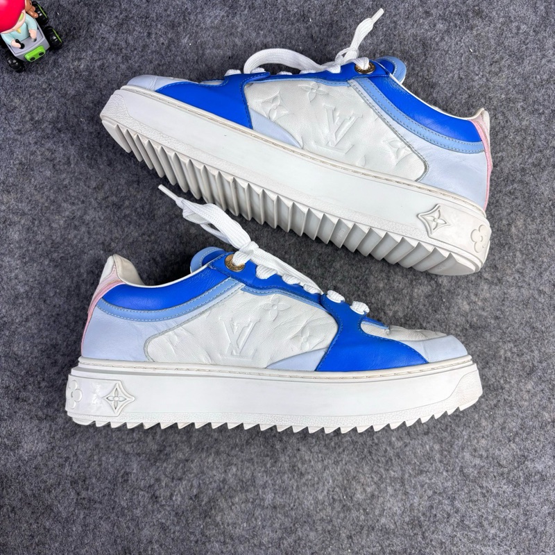 LV 路易威登 新款Time out白藍休閒鞋 36碼-4