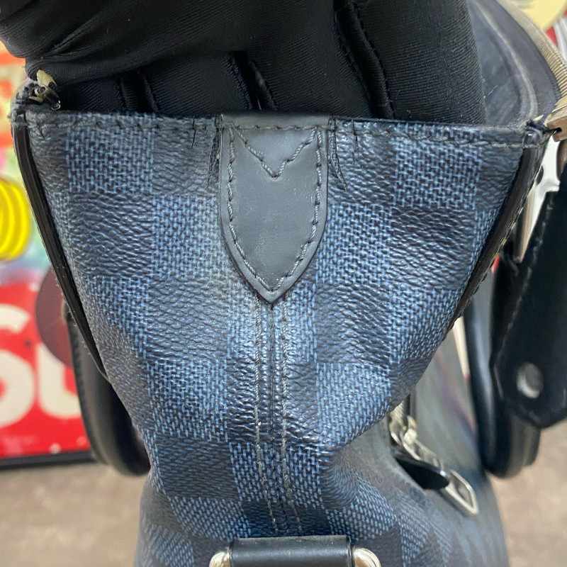 LV 男士棋盤格手提包肩背包-17