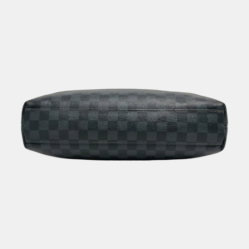 LOUIS VUITTON EXPLORER 藍色塗層帆布棋盤格單肩包手提包斜背包 銀色五金 可拆卸肩帶-4