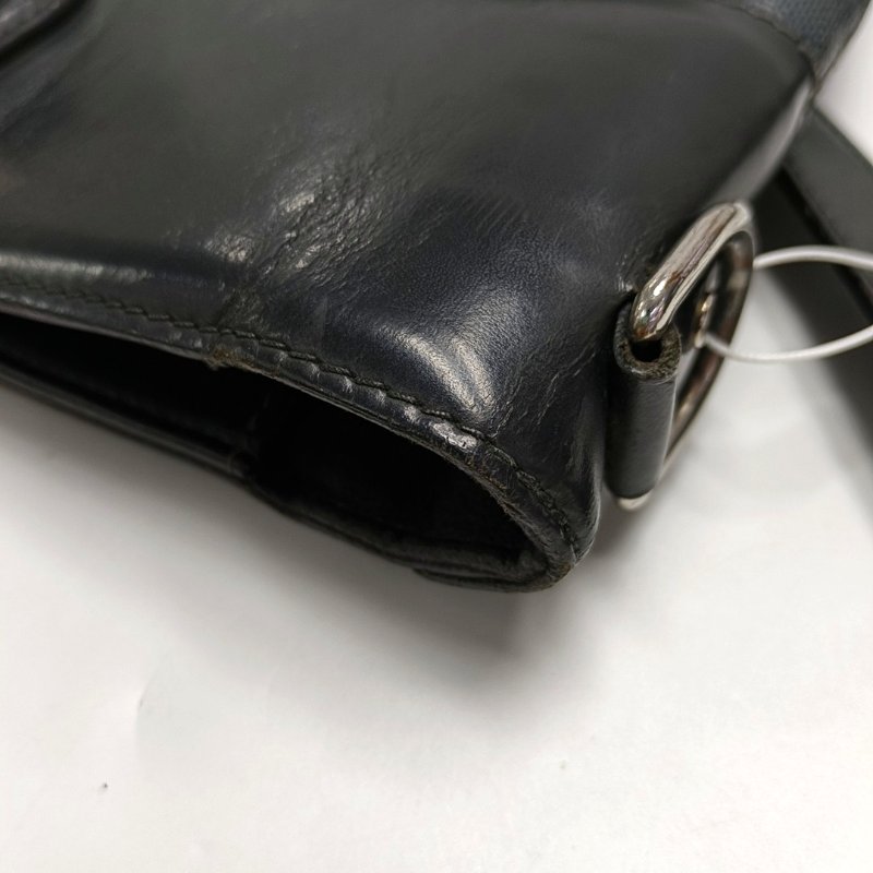 LOUIS VUITTON EXPLORER 藍色塗層帆布棋盤格單肩包手提包斜背包 銀色五金 可拆卸肩帶-15