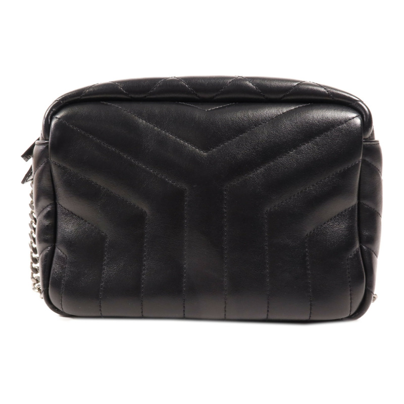 SAINT LAURENT 牛皮皮革Loulou Bag銀扣肩背袋-1