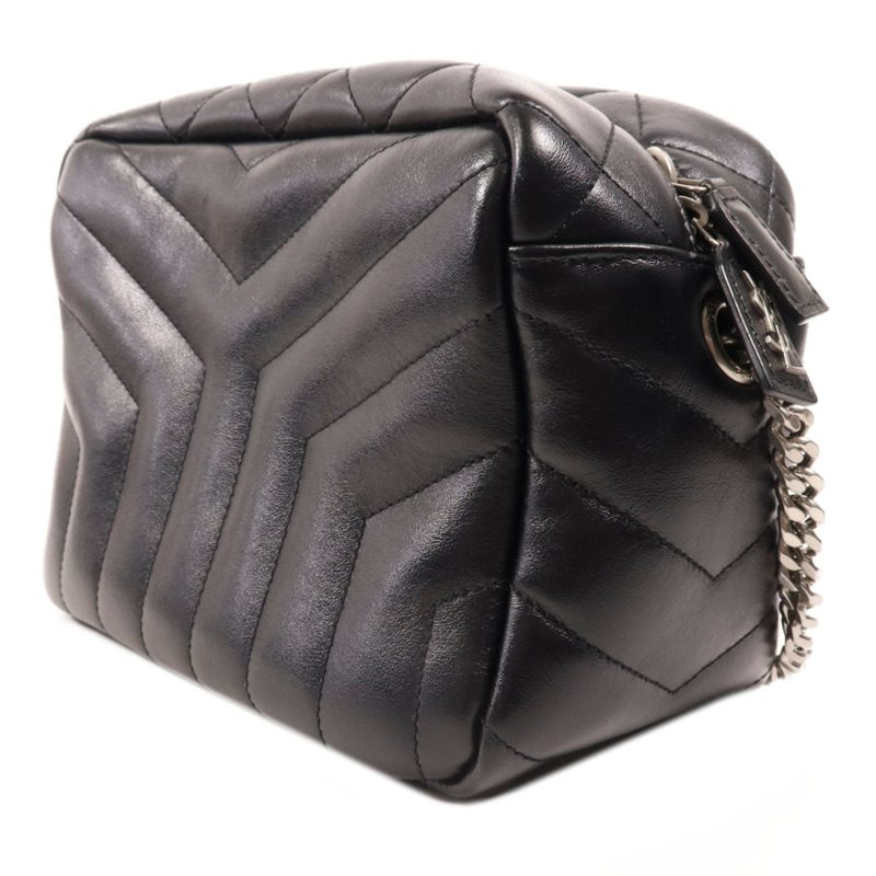 SAINT LAURENT 牛皮皮革Loulou Bag銀扣肩背袋-2