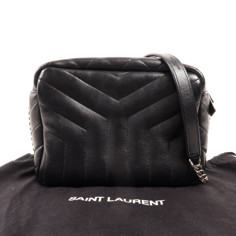 SAINT LAURENT 牛皮皮革Loulou Bag銀扣肩背袋-8