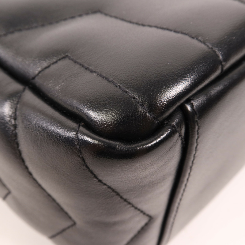 SAINT LAURENT 牛皮皮革Loulou Bag銀扣肩背袋-12