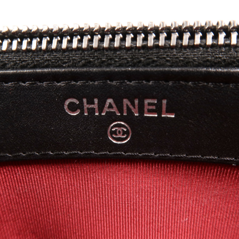 CHANEL 羊皮皮革Gabrielle WOC鏈帶肩背袋-5