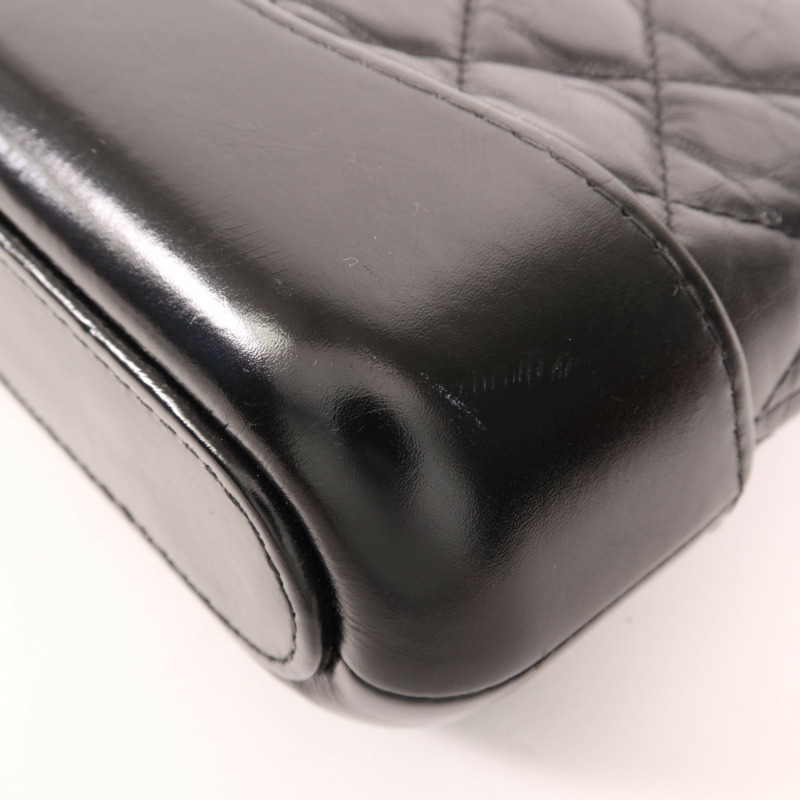 CHANEL 羊皮皮革Gabrielle WOC鏈帶肩背袋-13