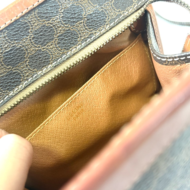 Celine 凱旋門中古拉鍊小盒子-12