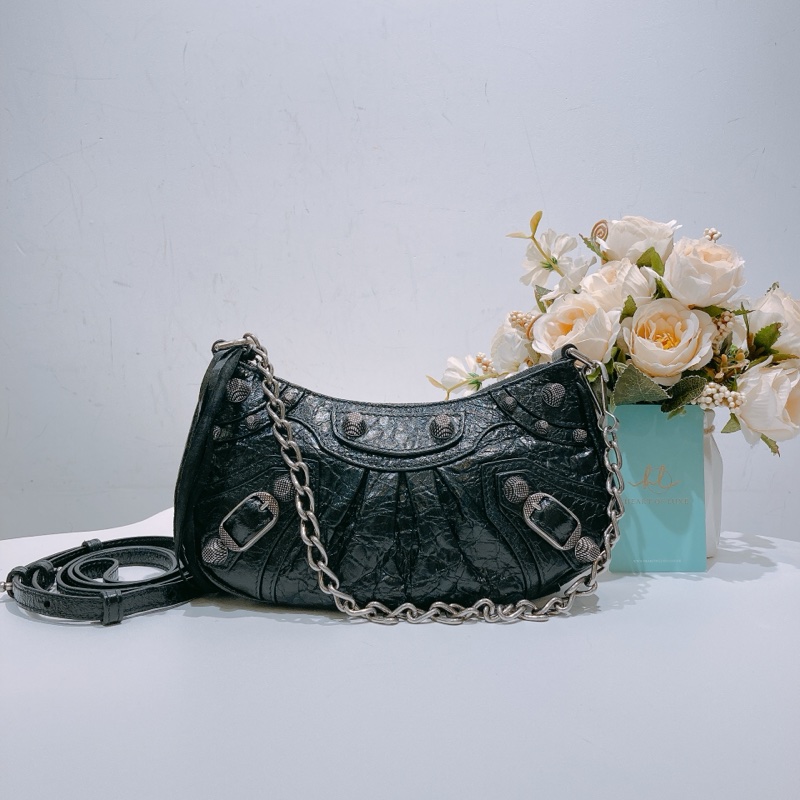 TW4508 BALENCIAGA巴黎世家迷你腋下兩用包包LE CAGOLE MINI BAG WITH CHAIN LAMBSKIN-24