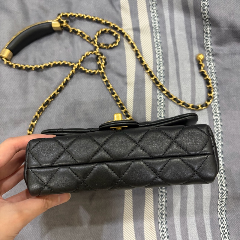 Chanel香奈兒迷你口蓋包（晶片款）-7