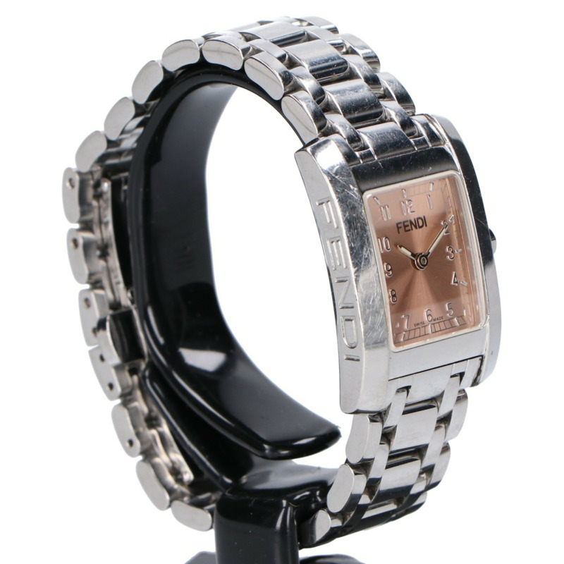 FENDI 076-7000L-840 Classico 方形石英腕錶,銀色,女款-4