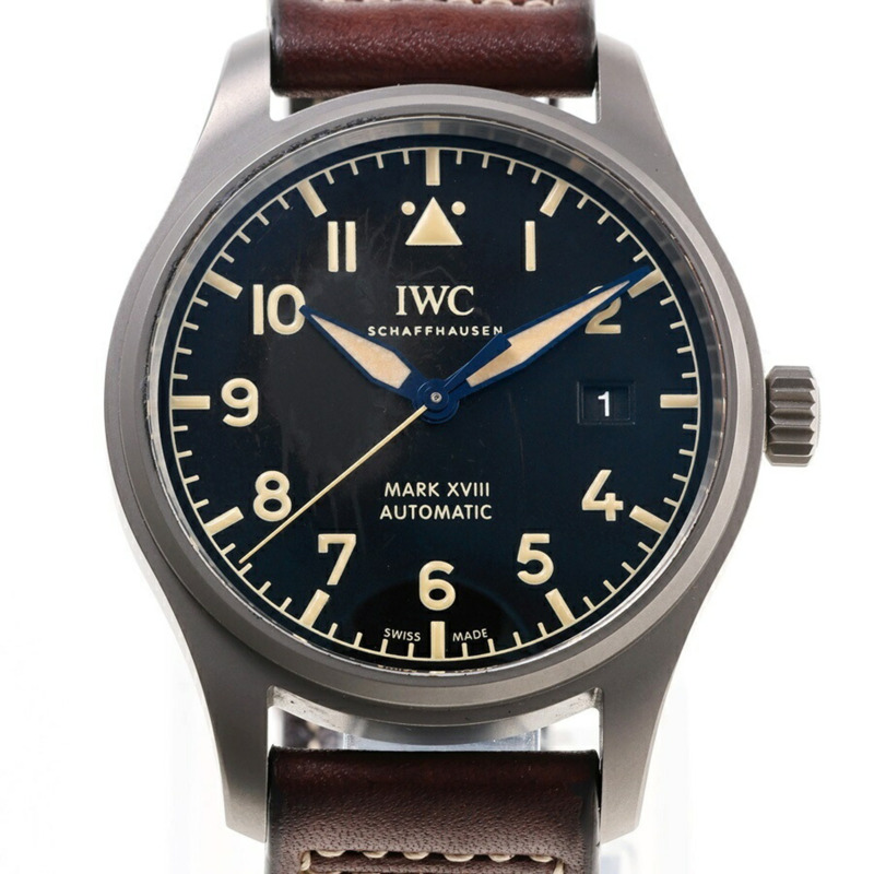 國際錶業公司 IWC 萬國錶飛行員系列馬克 18 傳承系列 IW327006 黑色自動腕錶 A-158918-0