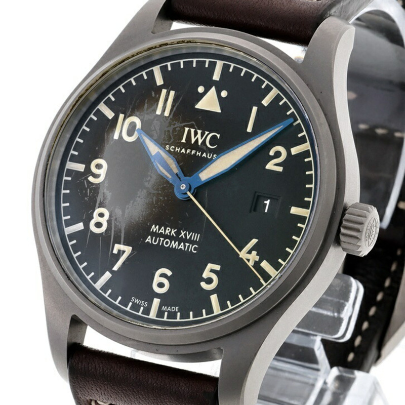 國際錶業公司 IWC 萬國錶飛行員系列馬克 18 傳承系列 IW327006 黑色自動腕錶 A-158918-1