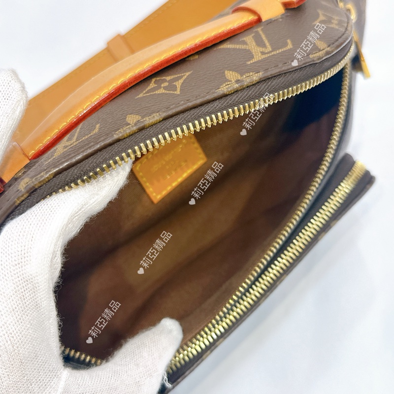 莉亞精品♡ LV 老花腰包 二手美包-14