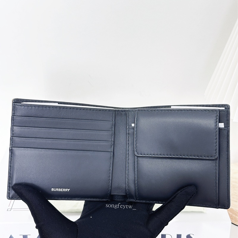 Burberry 經典格紋 零錢袋 男短夾-4