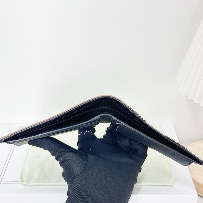 Burberry 經典格紋 零錢袋 男短夾-5