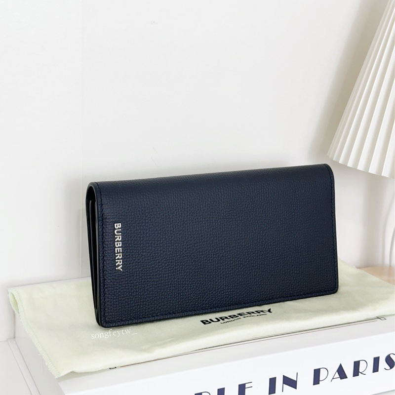 Burberry 經典素黑 兩折長夾-1