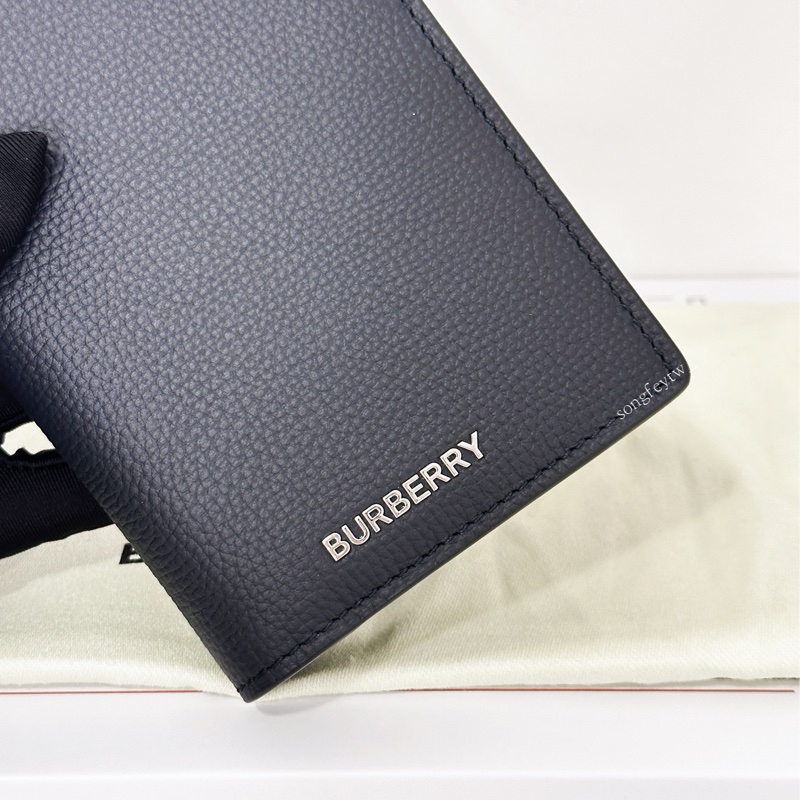 Burberry 經典素黑 兩折長夾-2