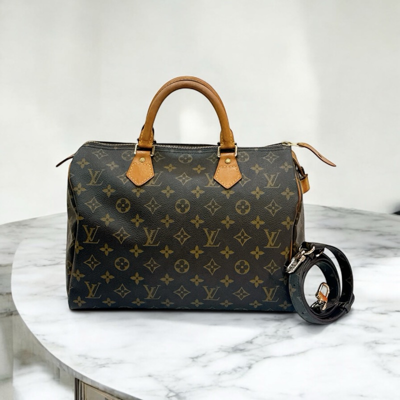 莉亞精品♡ LV 老花speedy 30 二手美包-0