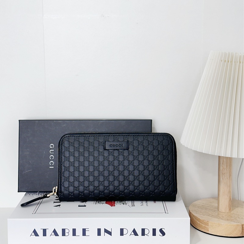 Gucci 經典 浮雕 拉鏈長夾-0