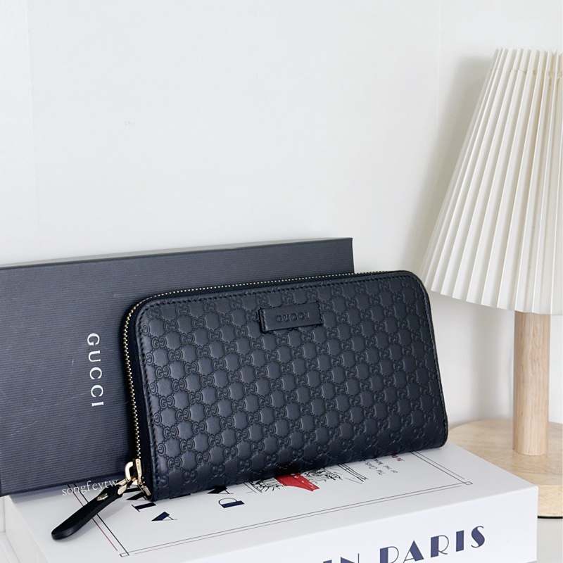 Gucci 經典 浮雕 拉鏈長夾-1