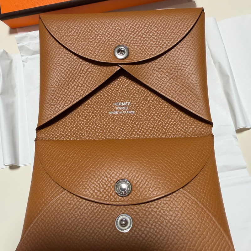 全新Hermes Calvi duo 金棕Gold-4