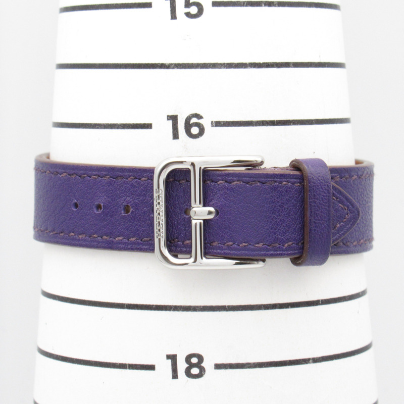 【再降價】銀色 精鋼 Heure H 紫色錶帶 石英 手錶 HH1.210【HERMES 愛馬仕】 HH1.210-6