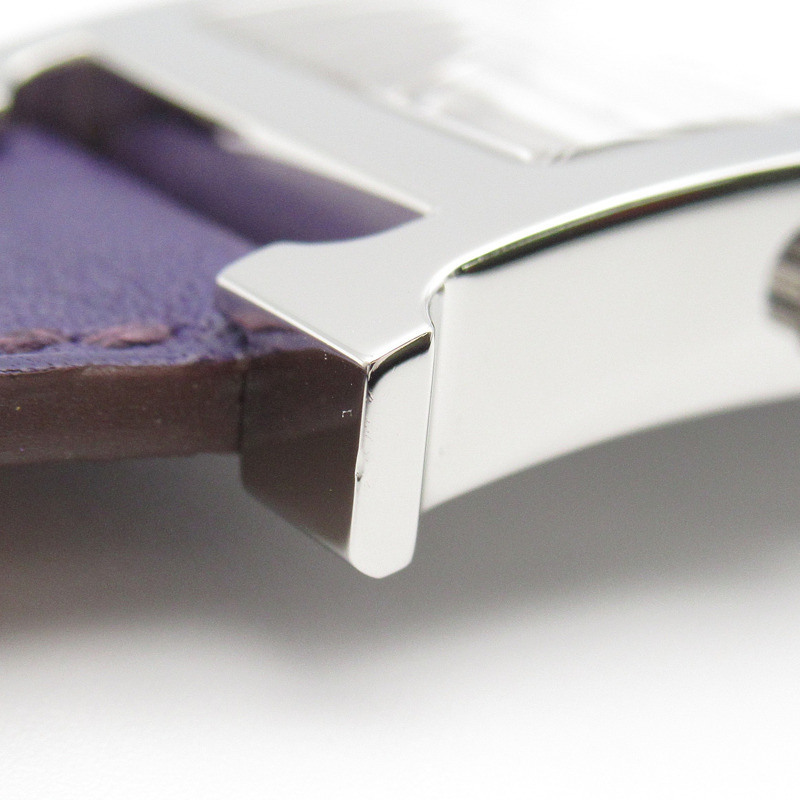 【再降價】銀色 精鋼 Heure H 紫色錶帶 石英 手錶 HH1.210【HERMES 愛馬仕】 HH1.210-12