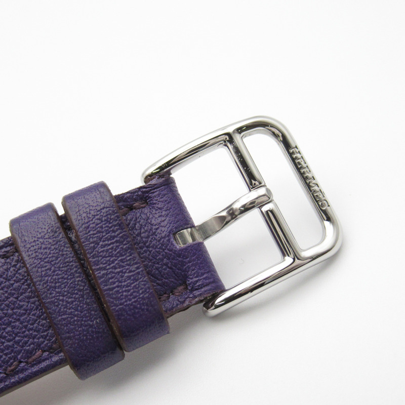 【再降價】銀色 精鋼 Heure H 紫色錶帶 石英 手錶 HH1.210【HERMES 愛馬仕】 HH1.210-18