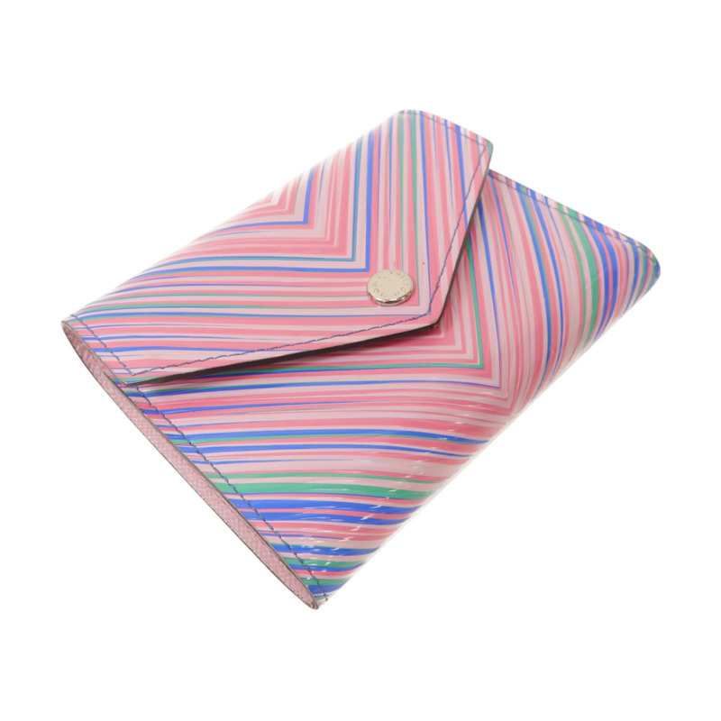 粉紅色藍色 Epi 水波紋 Victorine 扣式短夾 M62476-2