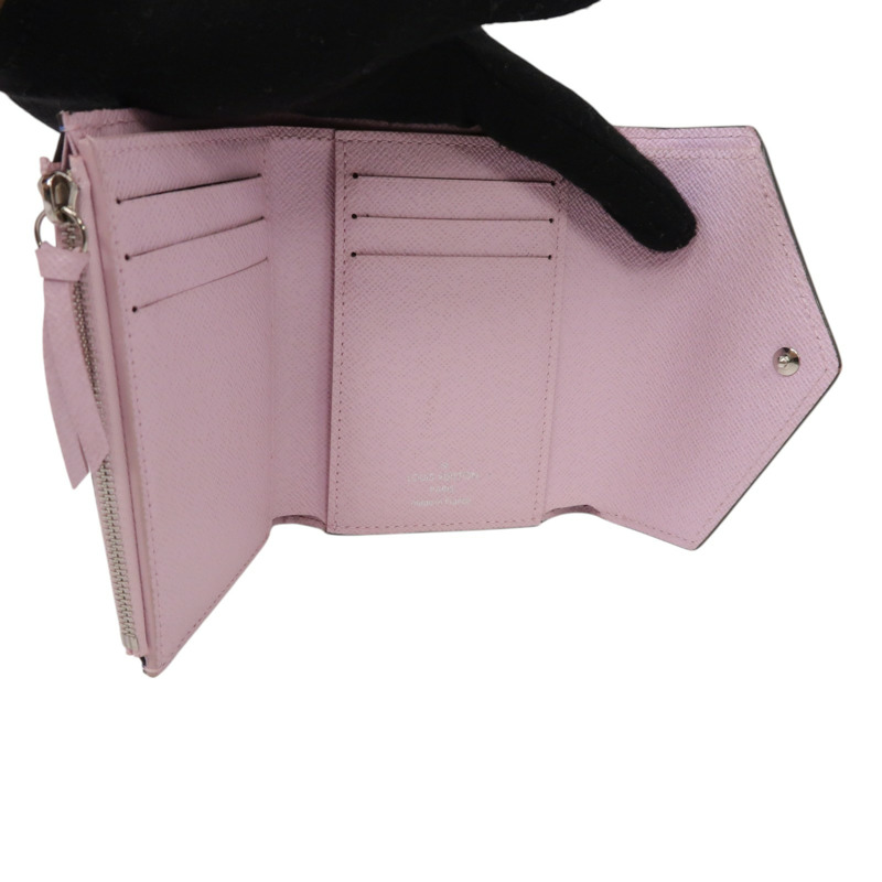 粉紅色藍色 Epi 水波紋 Victorine 扣式短夾 M62476-4