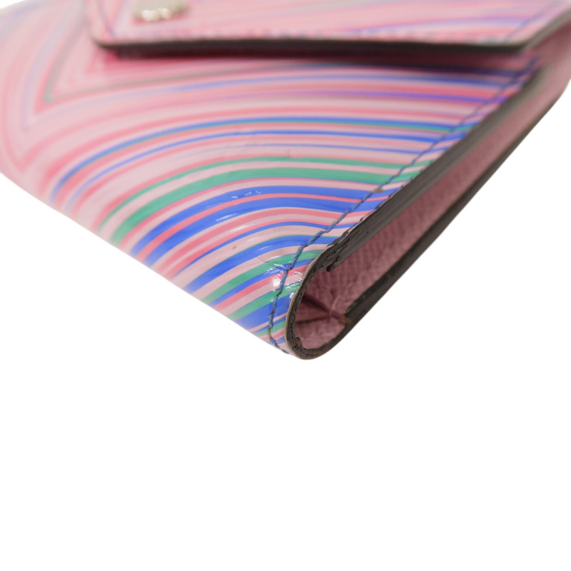 粉紅色藍色 Epi 水波紋 Victorine 扣式短夾 M62476-8