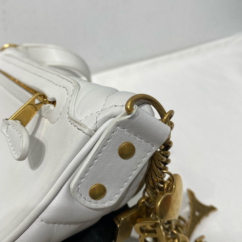 Balenciaga 菱格腰包 艾菲爾鐵塔裝飾鏈條 肩背包手提包斜背包-11