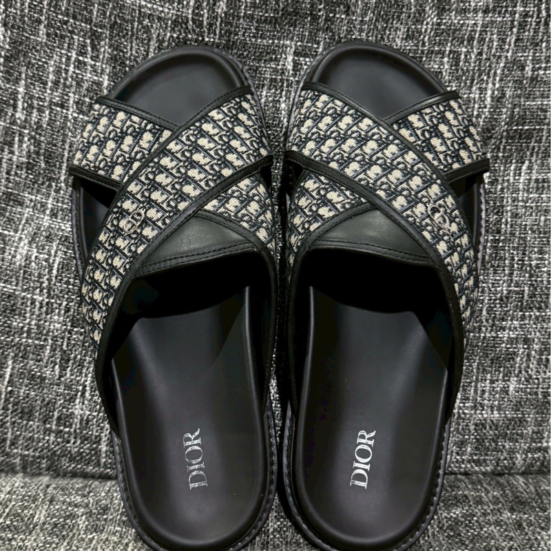 DIOR老花交叉拖鞋-2