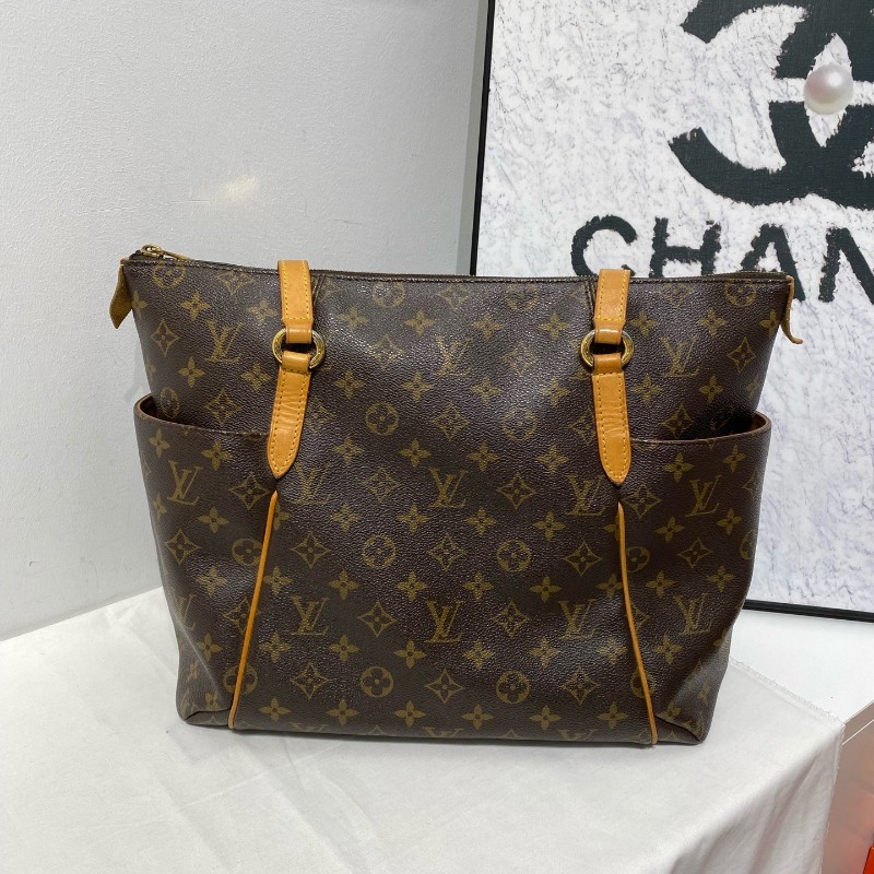 LV路易威登 Totally 奶瓶包 老花托特包 肩背包-2