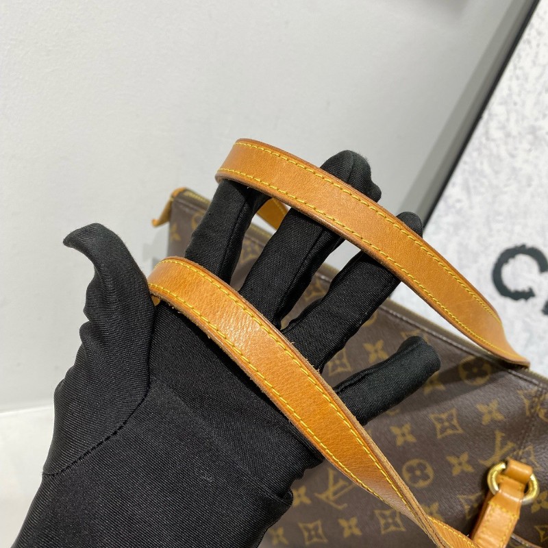 LV路易威登 Totally 奶瓶包 老花托特包 肩背包-5