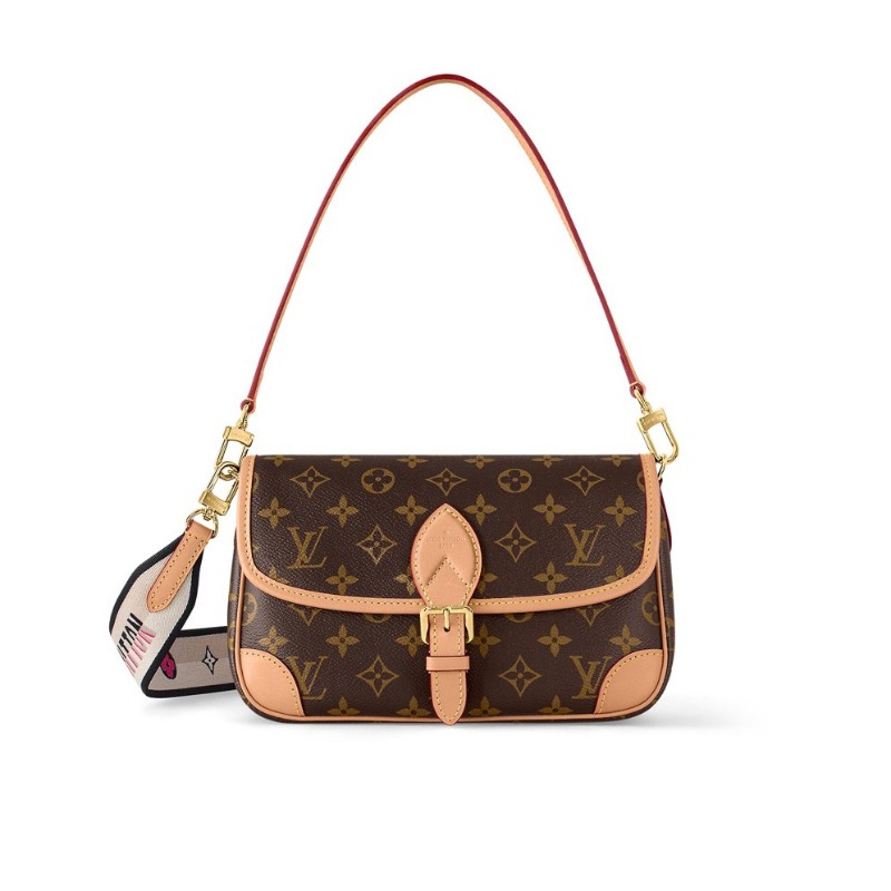 LV 路易威登 Diane 老花法棍 肩背包斜背包 晶片款-0