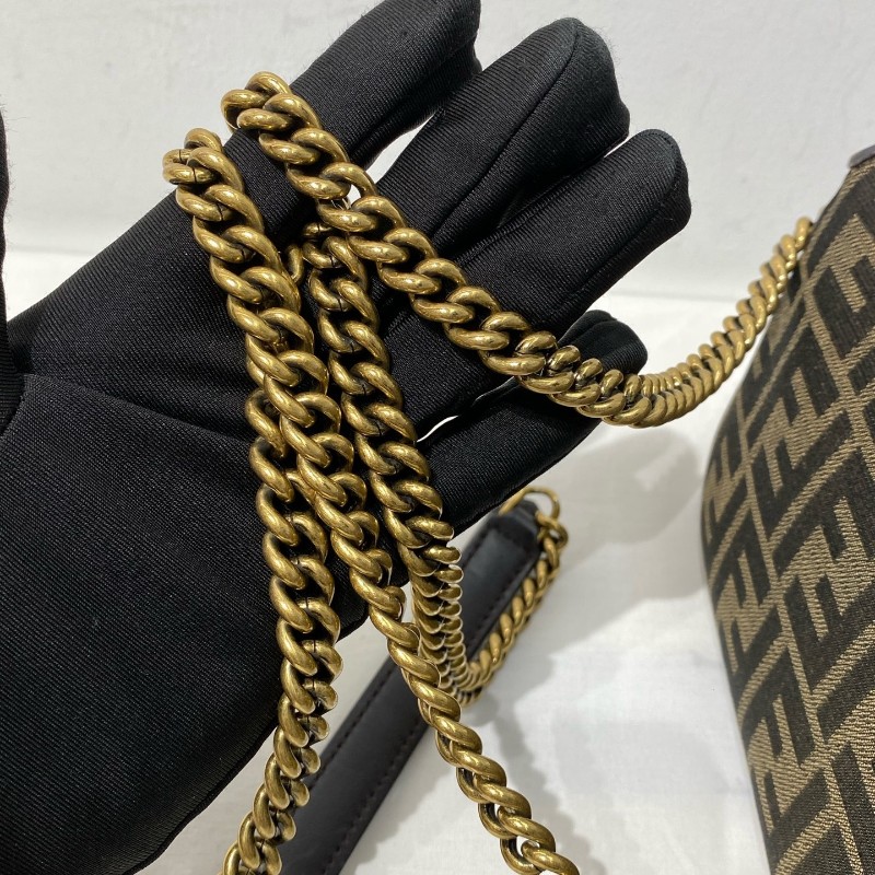 Fendi Baguette 老花法棍鏈條肩背包斜背包 中號-11