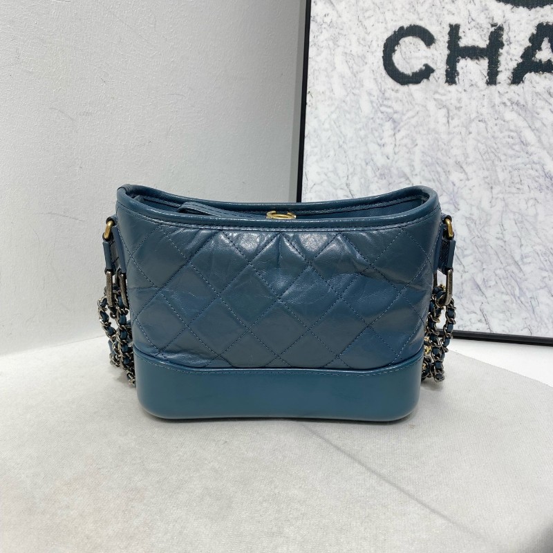 Chanel Gabriellle 流浪包 小號 霧霾藍 肩背包-1