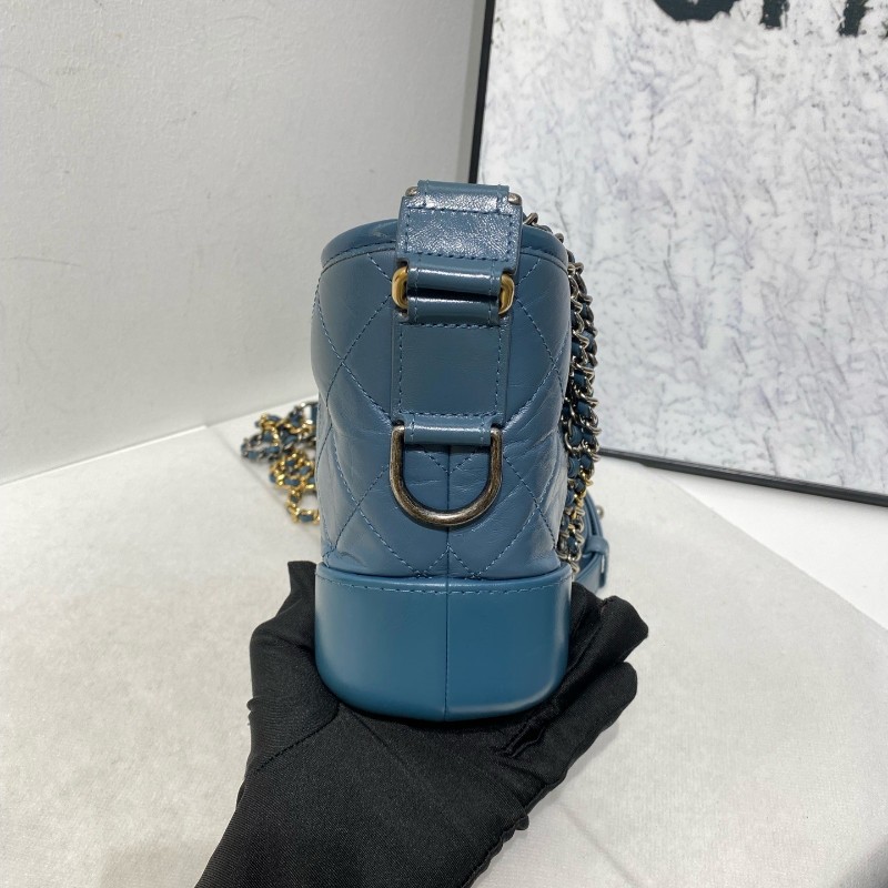 Chanel Gabriellle 流浪包 小號 霧霾藍 肩背包-4