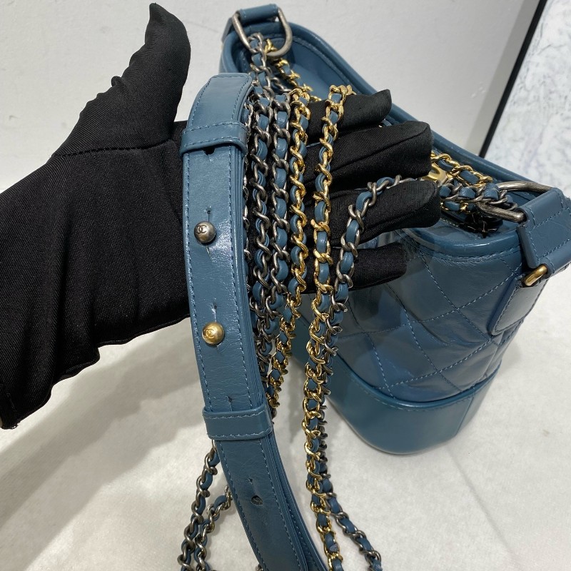 Chanel Gabriellle 流浪包 小號 霧霾藍 肩背包-6