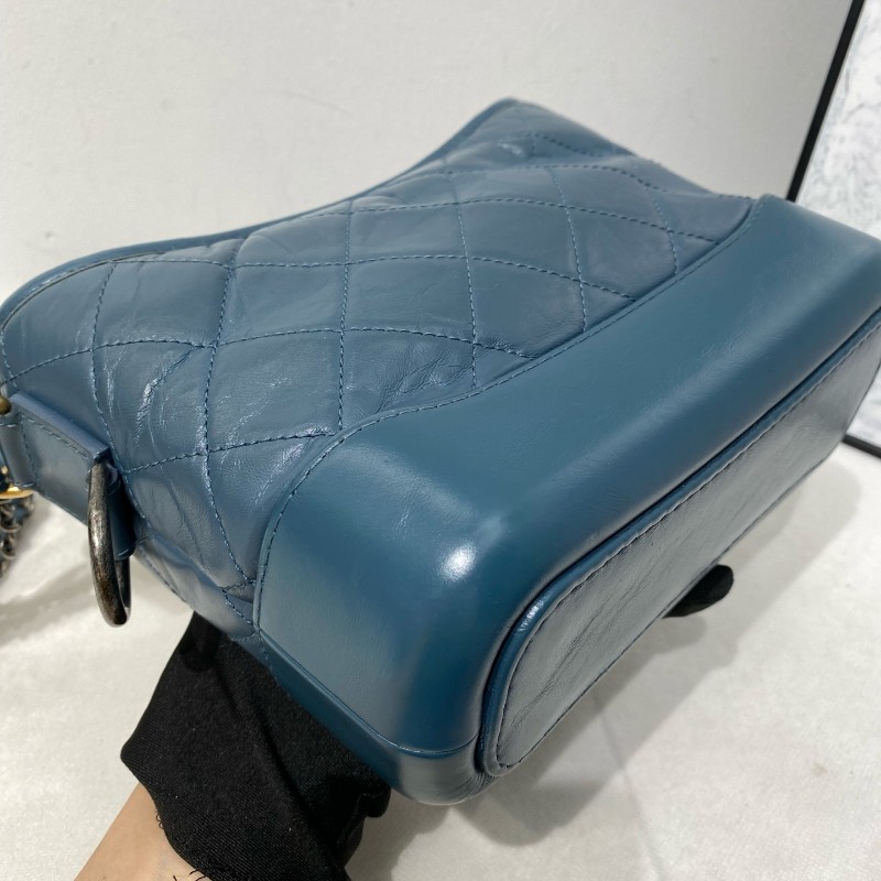 Chanel Gabriellle 流浪包 小號 霧霾藍 肩背包-9