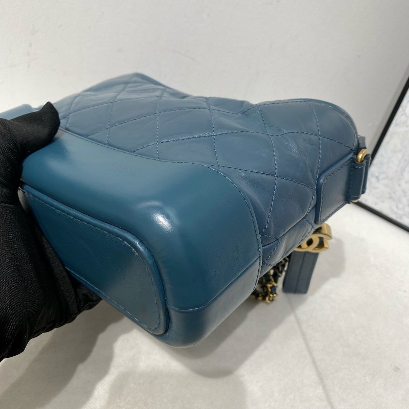 Chanel Gabriellle 流浪包 小號 霧霾藍 肩背包-10