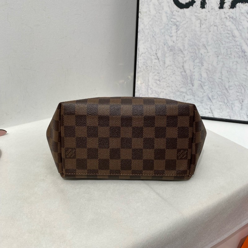 LV 路易威登 clapton 粉色拼棋盤格後背包-5