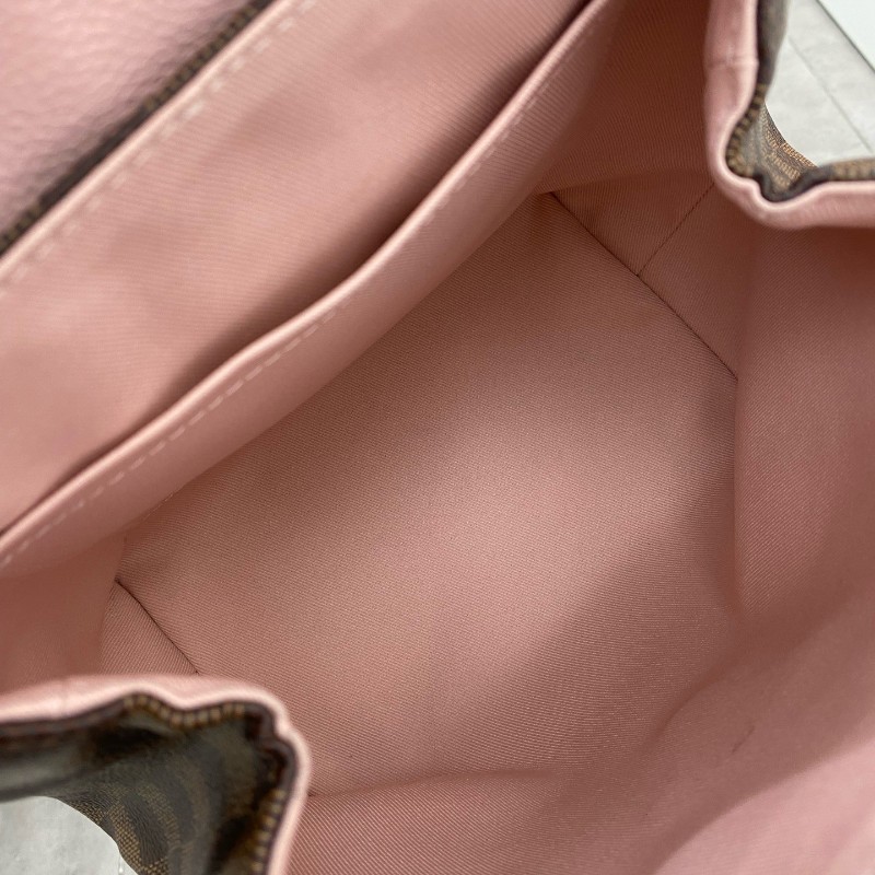 LV 路易威登 clapton 粉色拼棋盤格後背包-6