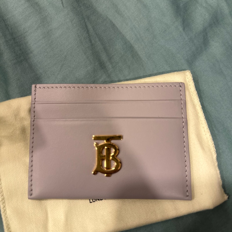 全新 Burberry TB Logo 卡夾／名片夾淡紫灰）-2