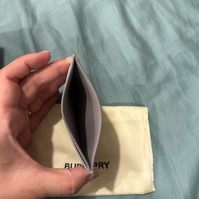 全新 Burberry TB Logo 卡夾／名片夾淡紫灰）-4
